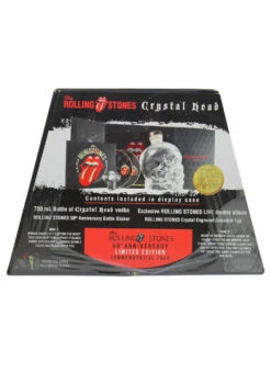 Crystal Head Vodka Rolling Stones 50th Anniversary Commemorative Pack 0,7 Liter -Alkohol Förderung 2 y53g