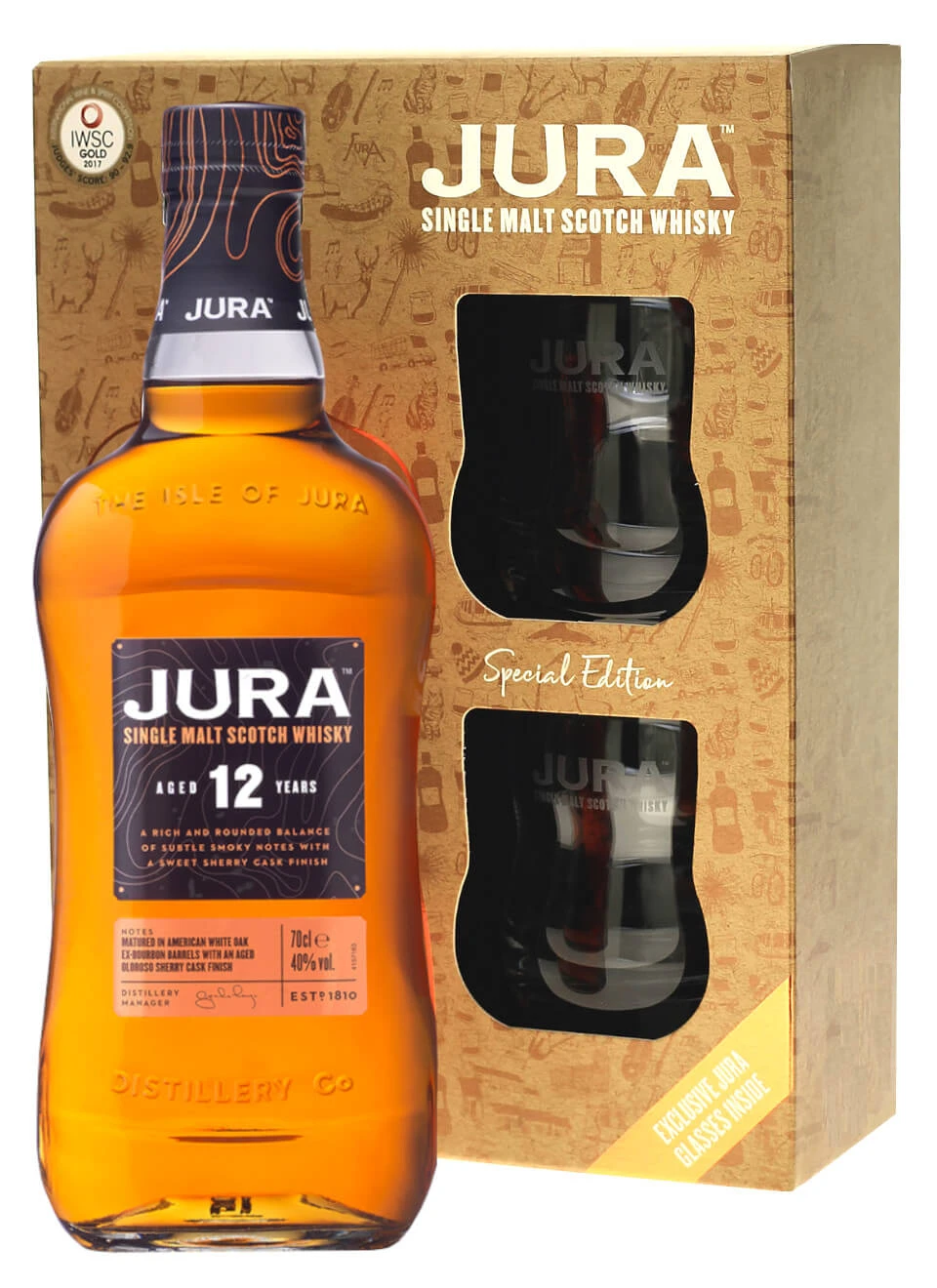 Isle Of Jura Whisky 10 Jahre 0,7l Mit Tumbler 1 Isle Of Jura Whisky 10 Jahre 0,7l Mit Tumbler