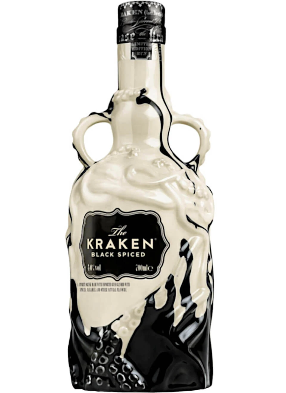 Kraken Spiced Black & White Keramik Bottle 0,7 Liter Mit Glas 3 Kraken Spiced Black & White Keramik Bottle 0,7 Liter Mit Glas – Bild 3