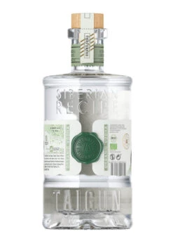 Taigun Handcrafted Organic Vodka 0,7 Liter -Alkohol Förderung Taigun Organic Vodka Ru ckseite 2020