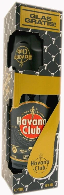 Havana Club 7 Jahre 0,7 Liter Mit Glas