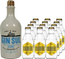 GIN SUL 0,5 Liter Mit 12x Goldberg Tonic Water 0,2 Liter