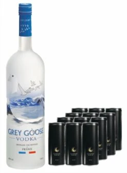 Grey Goose Vodka 1,5 Liter & Schwarze Dose (12 Stk.)