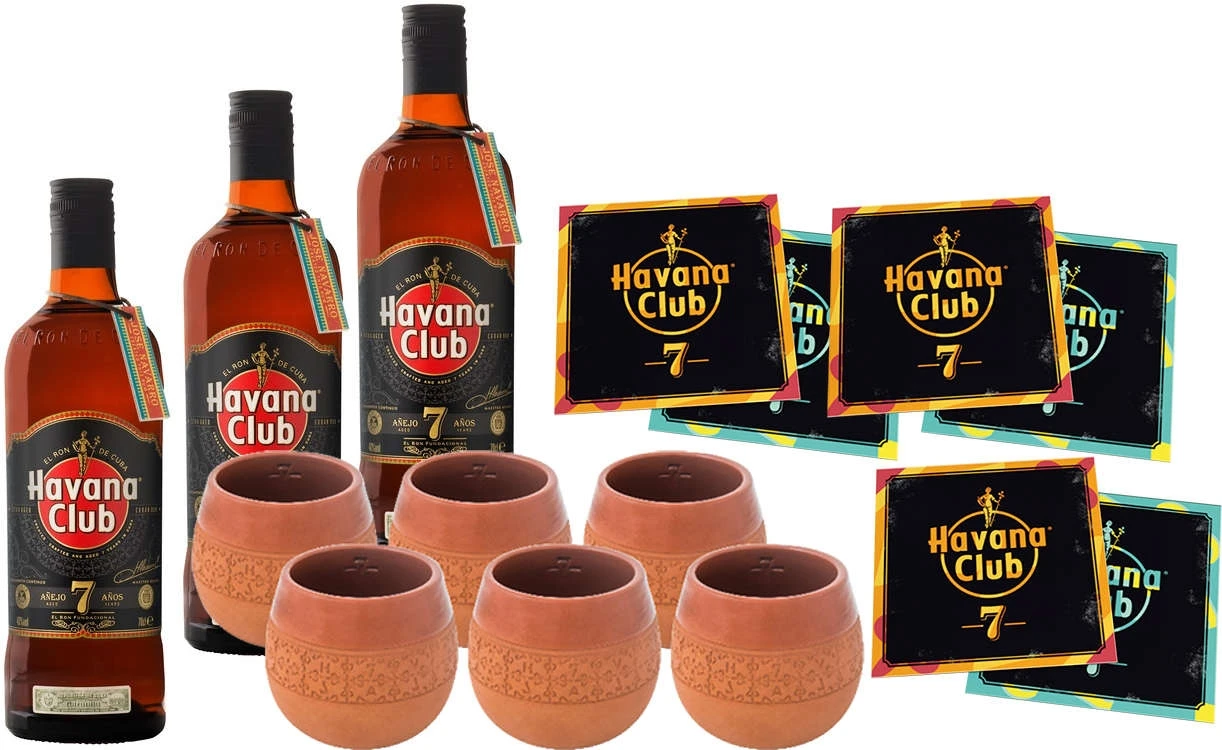 Havana Club 7 Jahre 3x 0,7 Liter Tonkrug Set 1 Havana Club 7 Jahre 3x 0,7 Liter Tonkrug Set