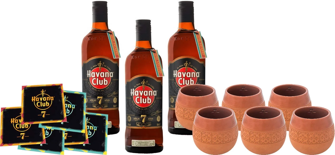 Havana Club 7 Jahre 3x 0,7 Liter Tonkrug Set 2 Havana Club 7 Jahre 3x 0,7 Liter Tonkrug Set – Bild 2