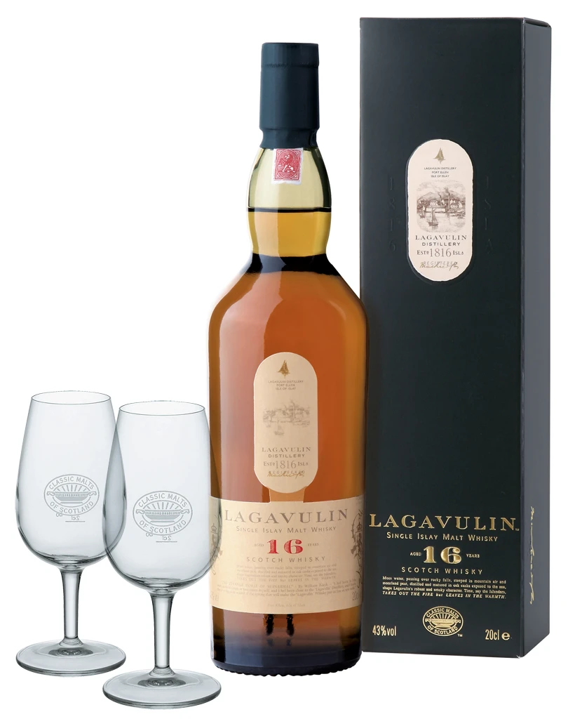 Lagavulin Whisky 16 Jahre 0,7l Mit 2 Nosinggläsern 1 Lagavulin Whisky 16 Jahre 0,7l Mit 2 Nosinggläsern