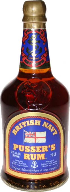 Pusser's British Navy Rum Black Label Gunpowder Proof 0,7 Liter