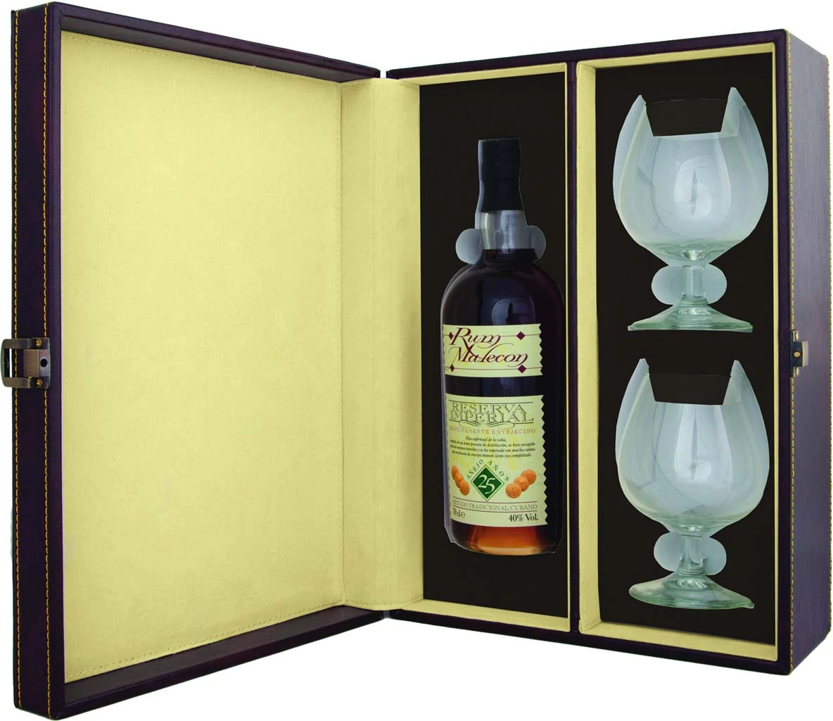 Ron Malecon 25 Jahre Mit 2 Gläsern 1 Ron Malecon 25 Jahre Mit 2 Gläsern