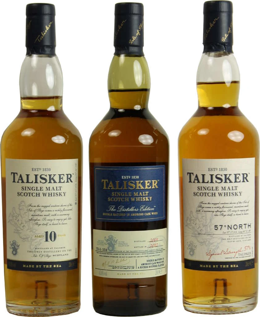 Talisker Whisky Giftpack 10 Jahre/North 57/Dist. Edition 0,6 Liter 1 Talisker Whisky Giftpack 10 Jahre/North 57/Dist. Edition 0,6 Liter