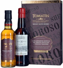 Tomatin Whisky Sherry Cask Finish + Oloroso Sherry Im Set